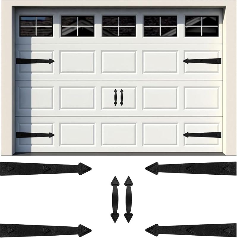 Classics Magnetic Garage Hardware - 4 Hinges + 2 Handles for Iron Doors — Garage for home for garage kit