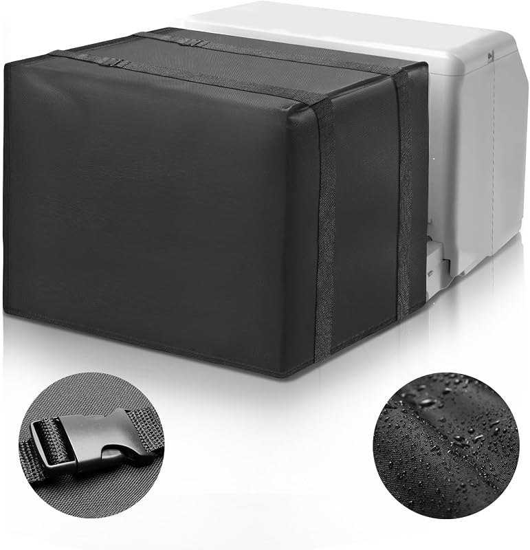 600D U Shaped Window Air Conditioner Cover for Midea U-Shaped AC, Luxiv Black Outdoor Window AC Waterproof Cover for