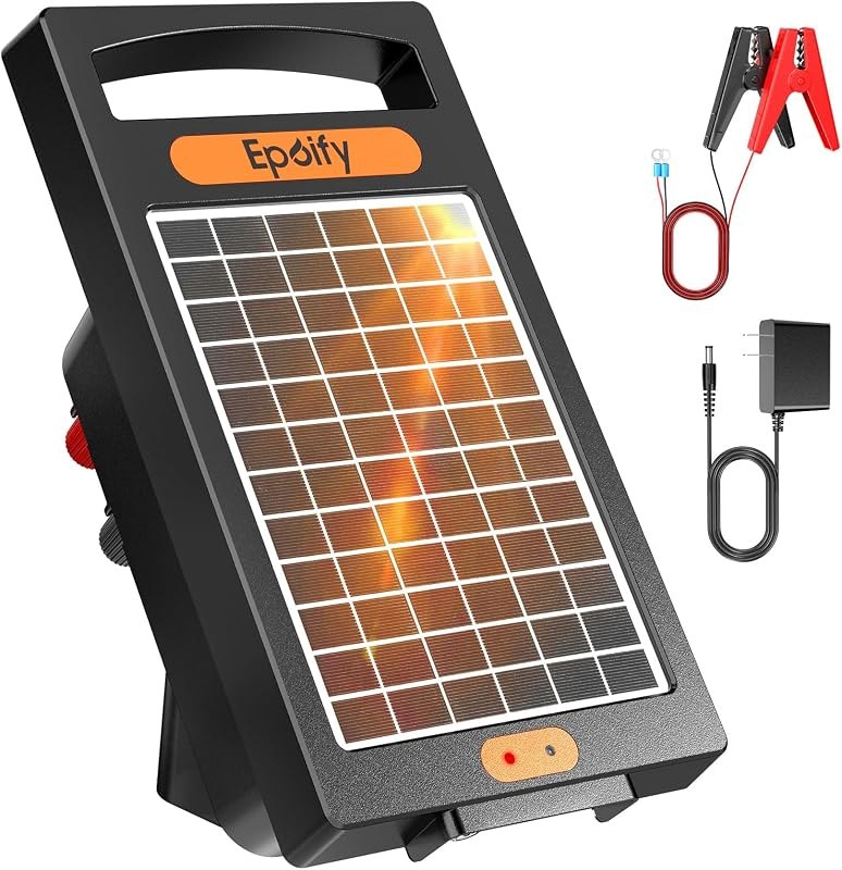 24-Hour Solar Electric Fence Charger, 0.18J, 10-Mile for Livestock — electric-fence-charger-pack for electric fence