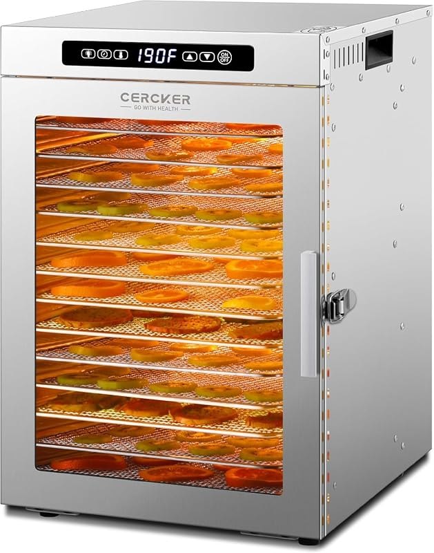 Food-Dehydrator for Fruit 14 Trays Large Food Dryer for Beef Jerky 190ºF — food dehydrator heavy duty for food