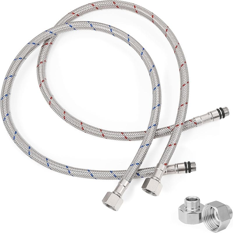 30 Inch Faucet Supply Lines, Bathroom Kitchen Water Supply Line 3/8" Female Compression Thread x M10 Male Connector