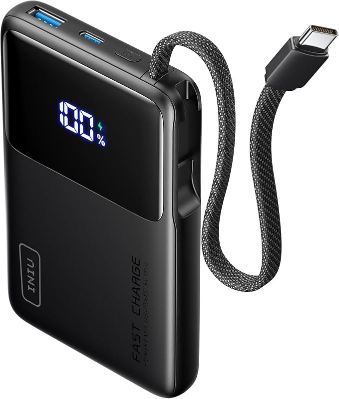 INIU Portable Charger, Smaller 45W Fast Charging Power Bank, 10000mAh Black — 10000 45W for best power bank best rated