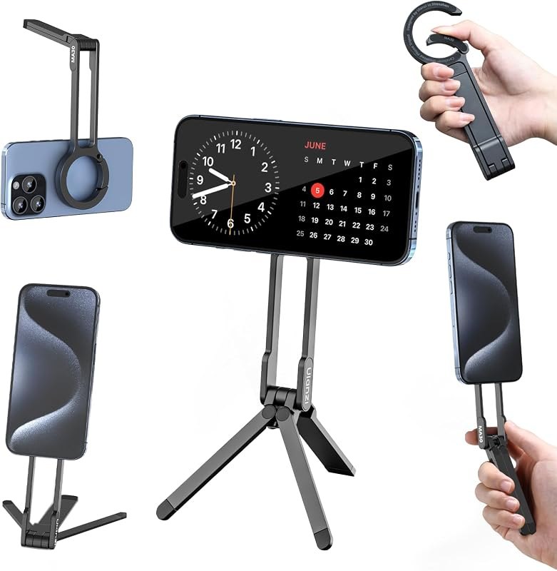 ULANZI MA30 Magnetic Phone Tripod Stand for iPhone - Aluminium Maglock Smartphone Mini Tripod Pocket Cell Phone Stand