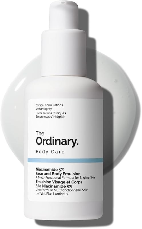 The Ordinary Niacinamide 5% Face and Body Emulsion, Dark Spot & Skin Tone Corrector, 3.4 Fl Oz — niacinamide serum