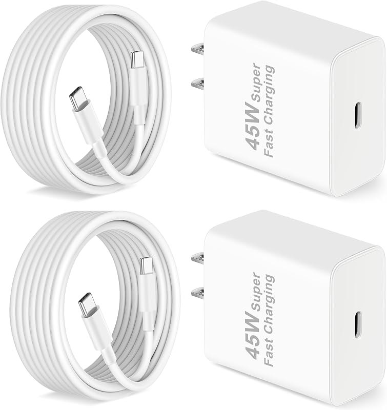 Pixel 11 10 9 8 Fast Charger, 2Pack 45W USB C Super Fast Wall Charger Block — charger for best Google Pixel 9