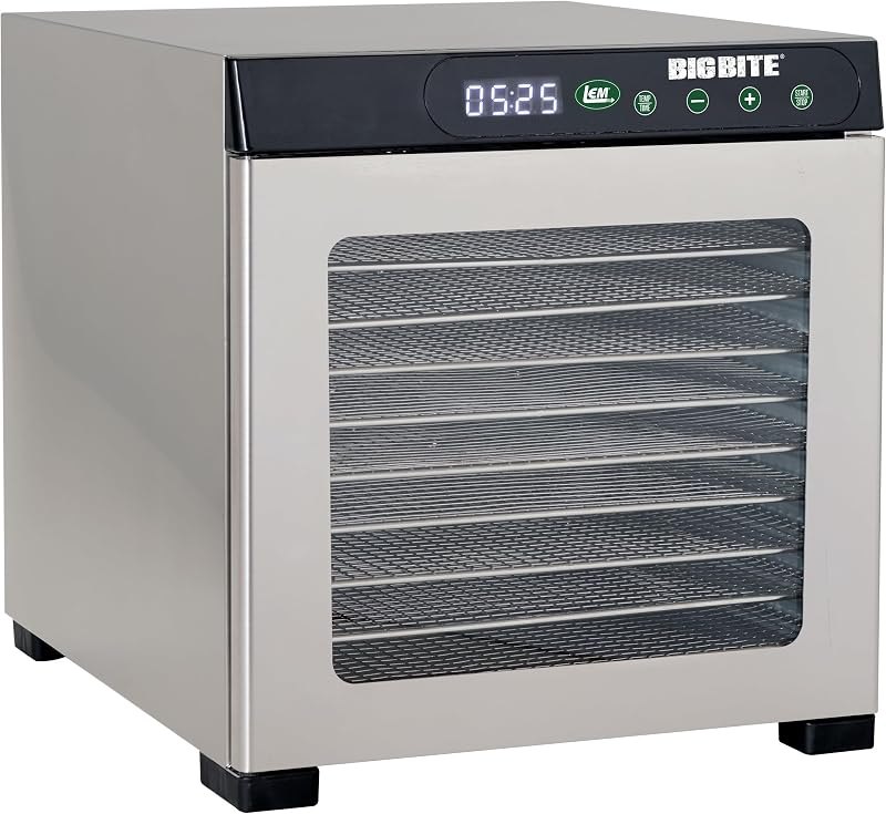 LEM Products BigBite 10-Tray Stainless Steel Dehydrator, Food Dehydrator — food dehydrator amazon for food dehydrator