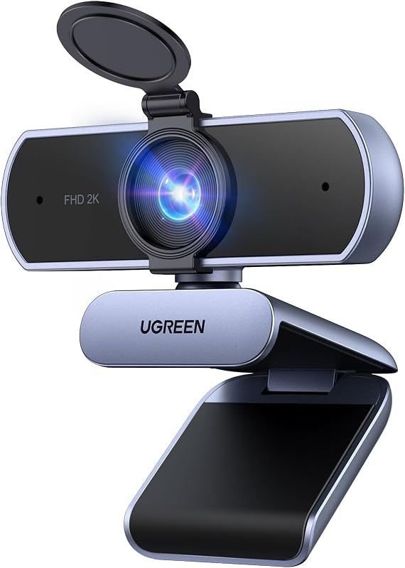 UGREEN 2K Webcam for PC Ultra HD 1080P Computer Webcam with Microphone — low light for best webcam for zoom travel
