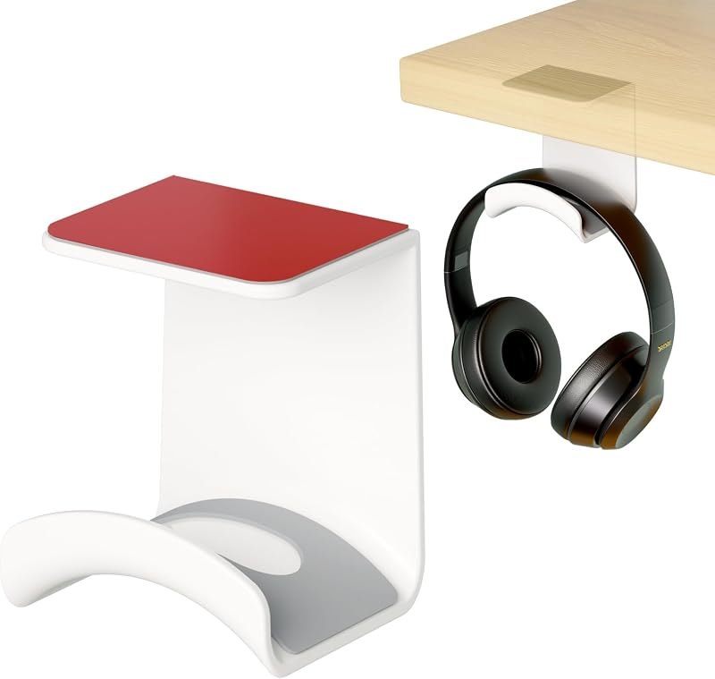 Gmae Headphone Stand for Desk Mini Headset Hanger Holder with Strong Adhesive Headset Stand Headphone Holder (Under