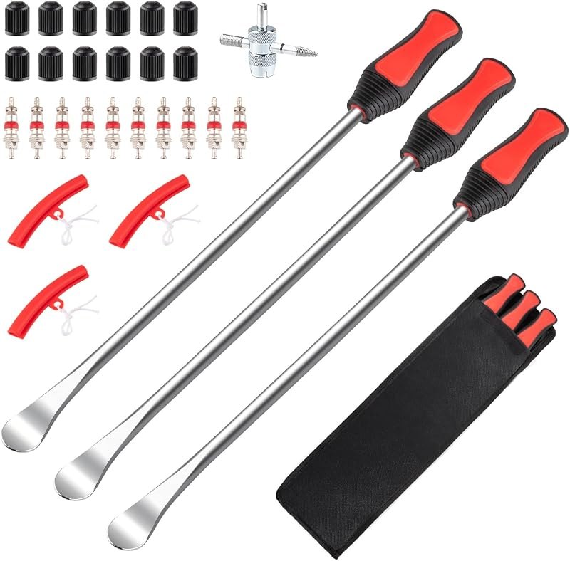 15" Tire Spoons Kit, Tire Changing Tool for Motorcycles, Dirt Bikes, Lawn Mowers and More, 29PCS Tire Removal Tool