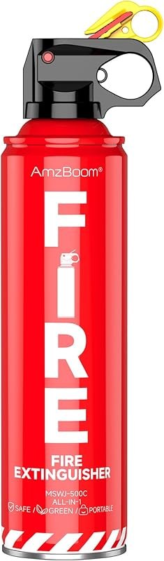Fire Extinguisher for Home 1Pack, Kitchen, Car, and Grill,Compact Water-Based A, B, C, K Extinguisher with 6-Year