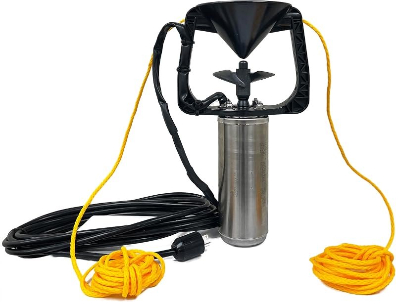 Ice Away Pond and Dock Deicer, 1/2 HP 115v, 25ft Long Power Cord — pond-deicer-heavy-duty for pond deicer no