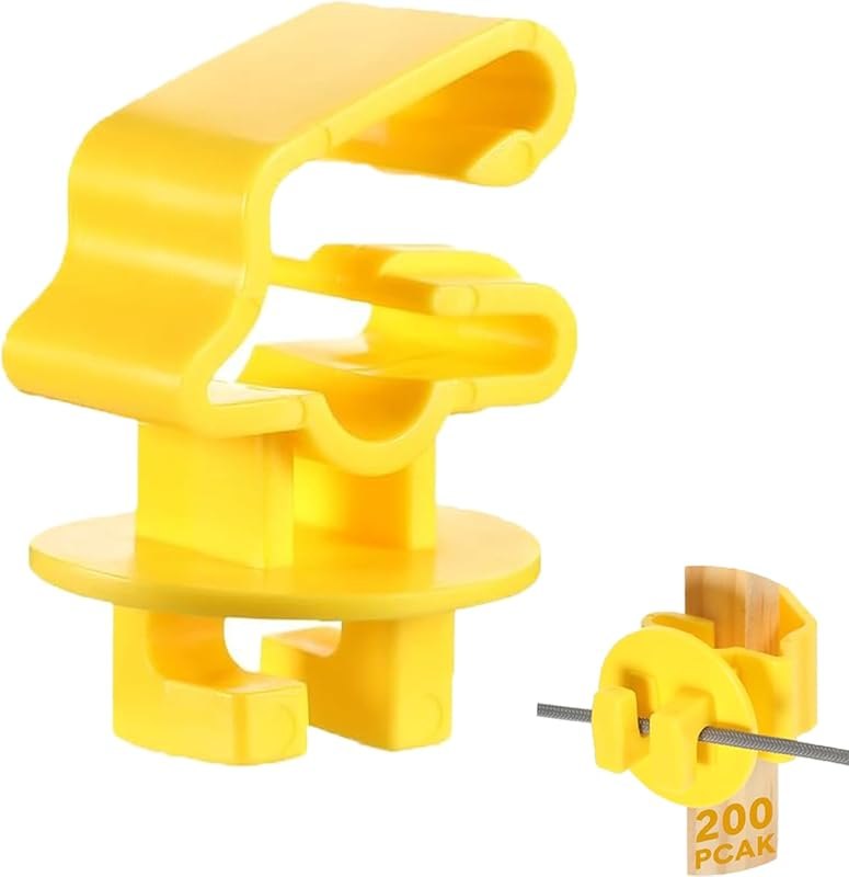 T Post Insulators Electric Fence 200 Pcs Standard Snug-Fitting T-Post Clips Holding Insulators for Agricultural and