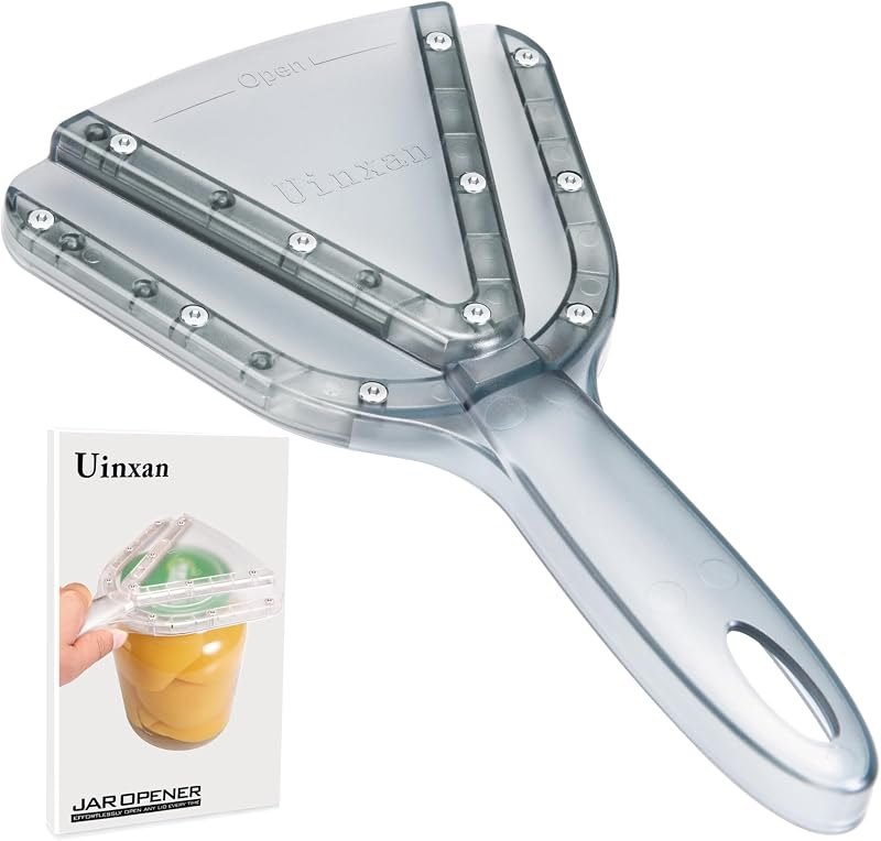 Uinxan Patented Jar Opener, Ideal for Weak Hands & Seniors with Arthritis — jar lifter for mason jar lids regular