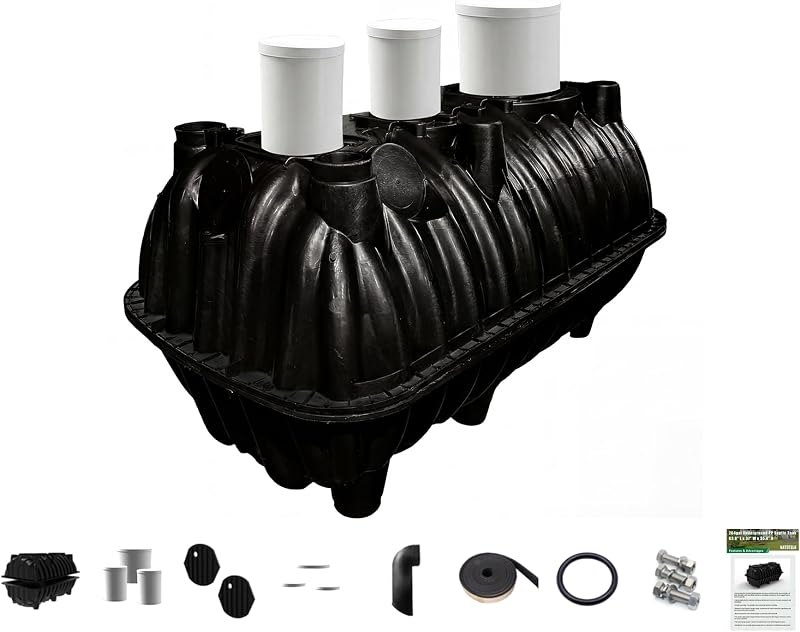 264gal 68.3x38.8x36.2in PP Septic Tank Kit for 2 Bedrooms