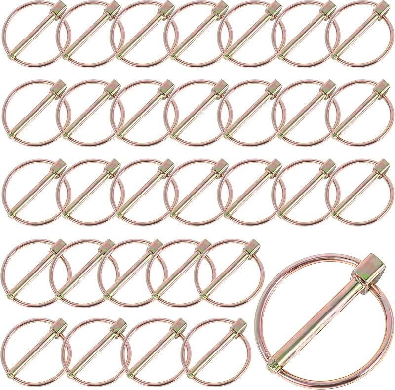 30 Pcs Lynch Pin Assortment Kit, 3/16" Linch Pin with Ring Trailer Coupler Pins - Heavy Duty Lynch Pins for for