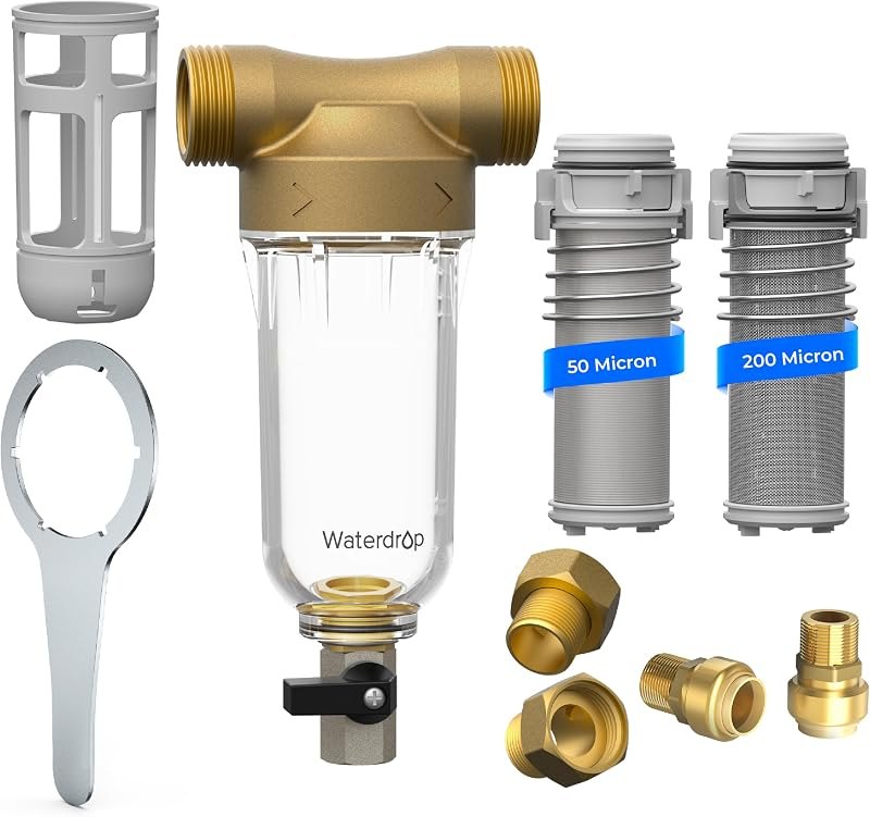 Waterdrop RPFK52 Spin Down Sediment Filter, 50 Micron+200 Micron — Well Water heavy duty for well water