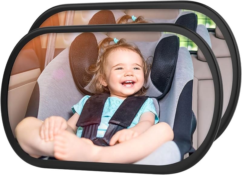Baby Car Mirror, Safety Car Seat Mirror for Rear Facing Infant, Clear Wide View, 360°Rotation, Easily Observe the Baby