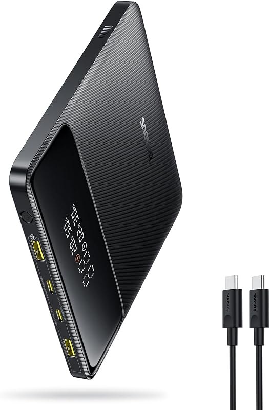 Baseus Laptop Portable Charger 100W 20000mAh, Blade Travel Power Bank Fast Charging 2 USB-C & 2 USB-A Port, Steam Deck