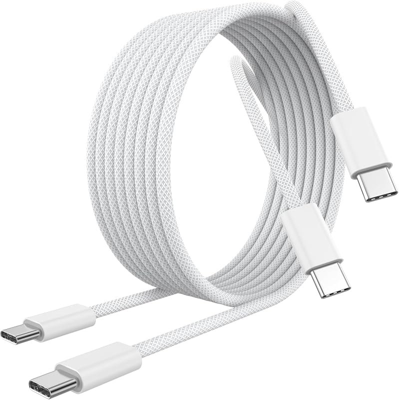 [Apple MFi Certified] iPhone 17 16 15 Charger Cable Cord 6FT, 2 Pack White — cable for iphone pro accessories