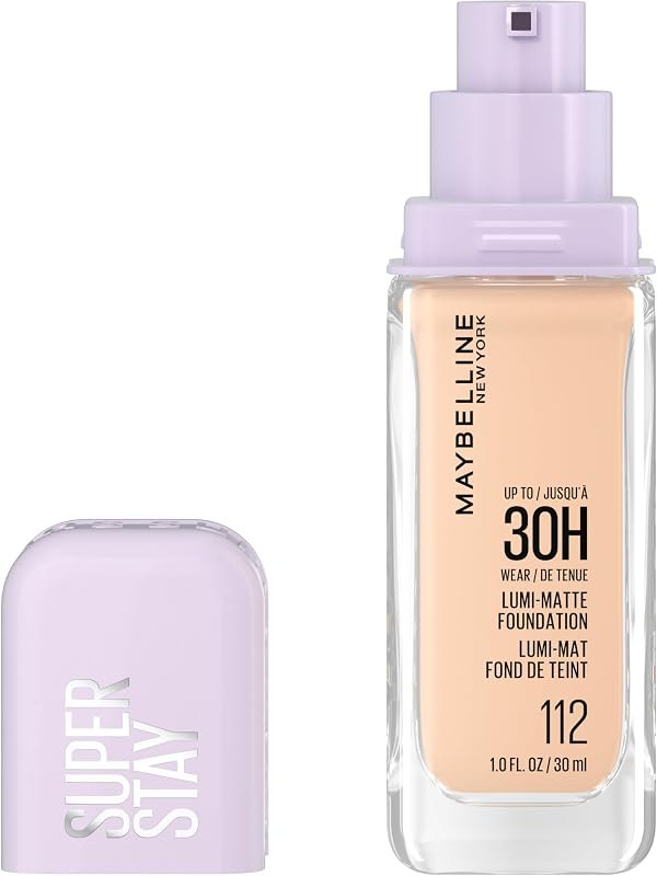 Maybelline Super Stay Lumi-Matte Foundation, Lightweight and Buildable Full Coverage Foundation Makeup For Up To 30HR