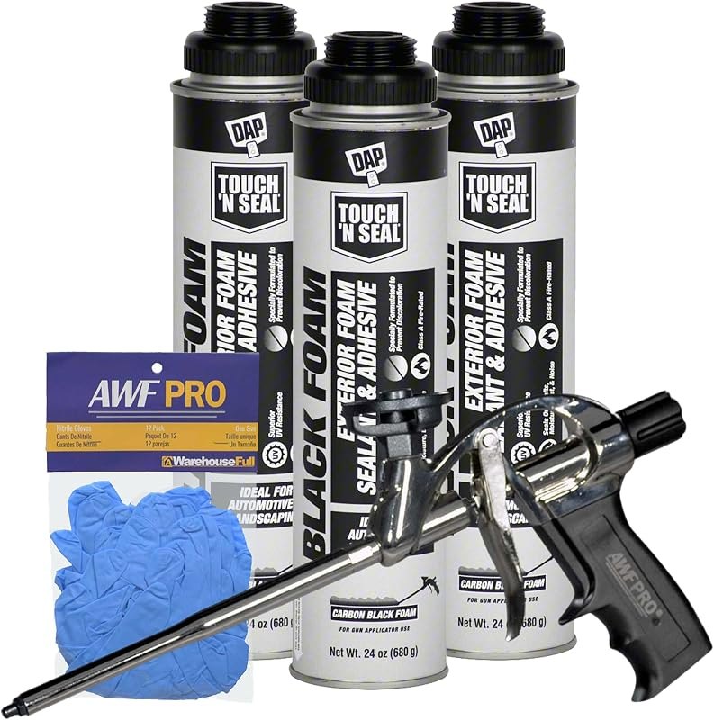 DAP Touch N Seal Black Spray Foam Sealant for RV, Pond, Waterfall & Landscape - UV Resistant, Class A Fire Rated
