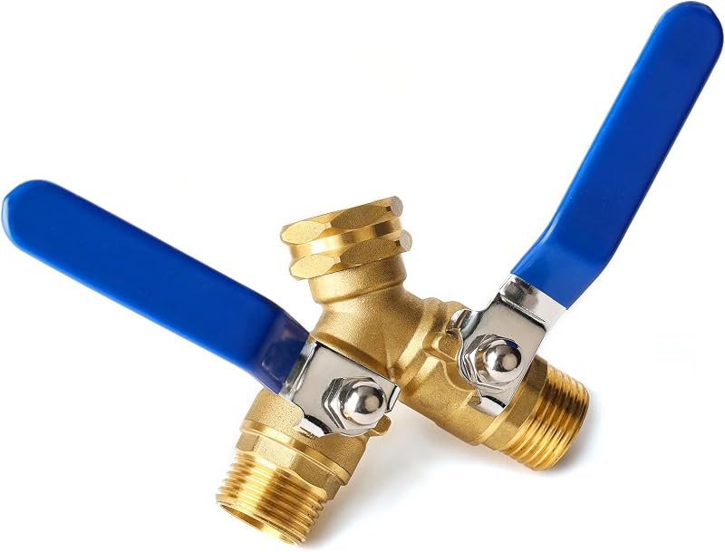 Garden Hose Splitter 2 Way Heavy Duty, Y Splitter With Long Handle — hose splitter 2 way pack for hose splitter 2 way