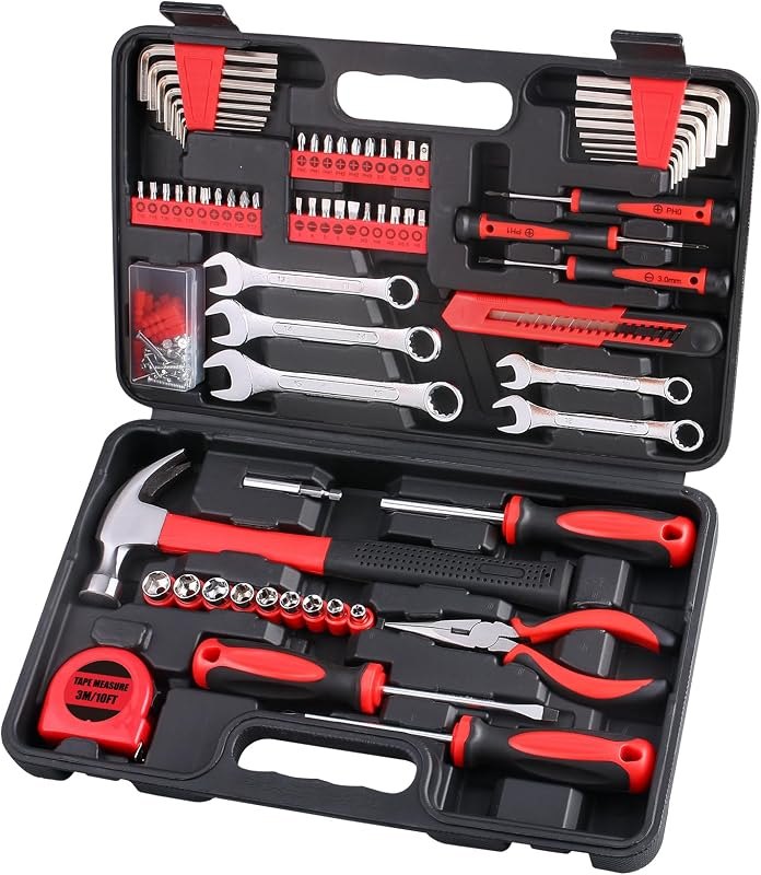 WINNER 175-Piece Multi-Purpose Household and Automotive Tool Kit in Toolbox Storage Case, Perfect for General Home and