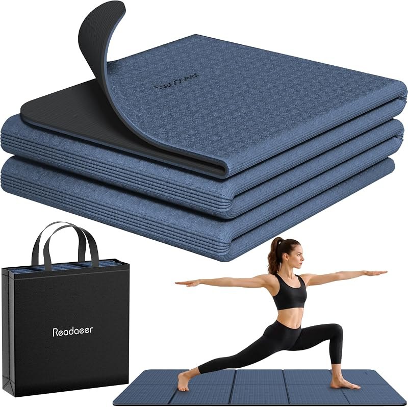 Readaeer Double Color Yoga Mat - 72"x24"x0.24" (6mm),Non-Slip TPE Exercise Mat — yoga mat for best home gym equipment