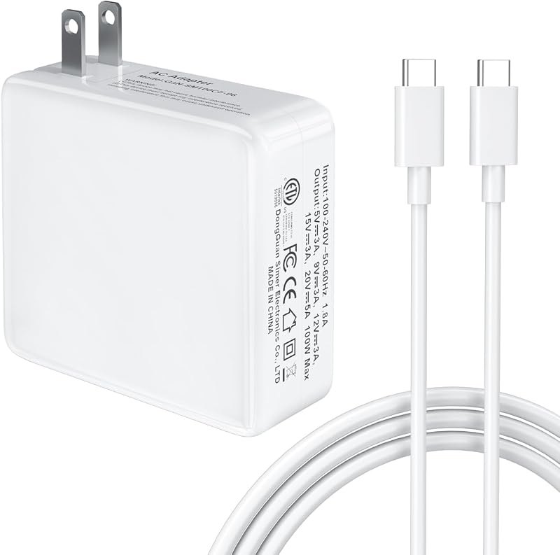 USB C Laptop Charger 100W GaN Fast Charging Universal Replacement for MacBook Charger, HP, Dell XPS, Lenovo, Acer