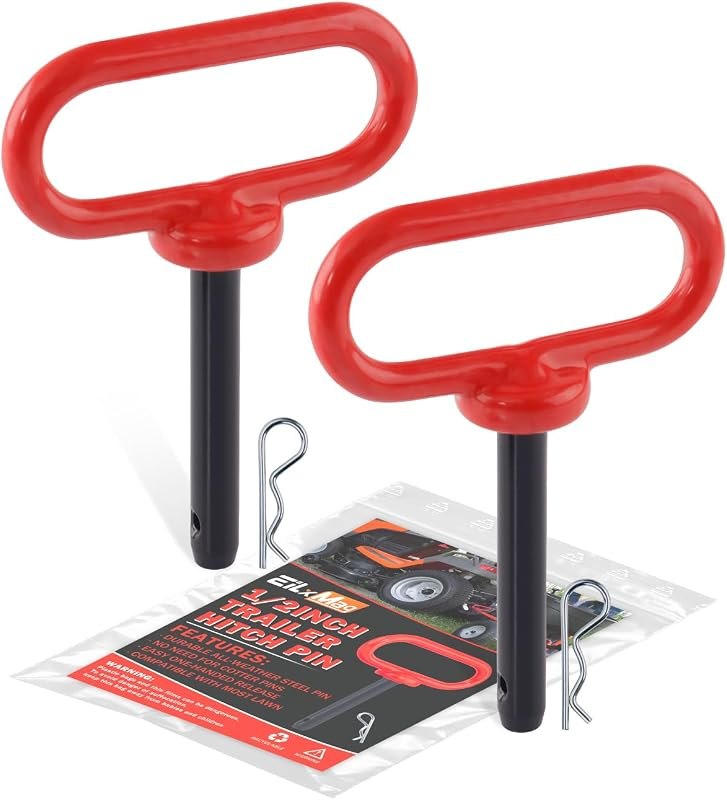 2Pack 1/2 x 3 Trailer Hitch Pin, Trailer Tow Hitch Pin and Clip — tractor-hitch-pins-replaceme for tractor hitch pins