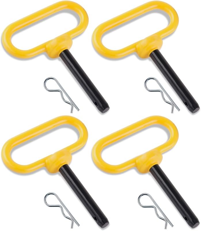 4Pack 1/2 x 3 Trailer Hitch Pin, Trailer Tow Hitch Pin and Clip — tractor-hitch-pins-heavy-dut for tractor hitch pins