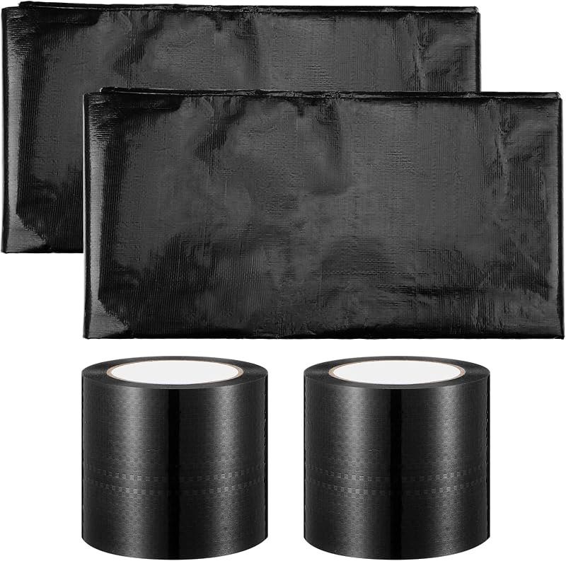 MorningRo 4 Pcs Mobile RV Bottom Repair Kit Include 4" x 88 ft Belly Waterproof Repair Tape and 72" x 30 ft Mobile