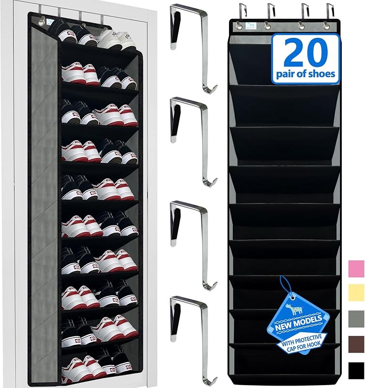shoe organizer,70 Pounds Large Capacity,20-30-Pair over the door shoe organizer,10 Tiers shoe rack for closet,New