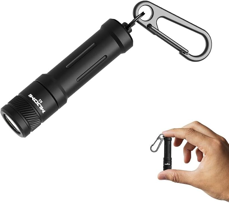 EDC Keychain Flashlight,100 High Lumen K2 Mini LED Light with AAA Battery, IPX7 Waterpoof Portable Small Light for