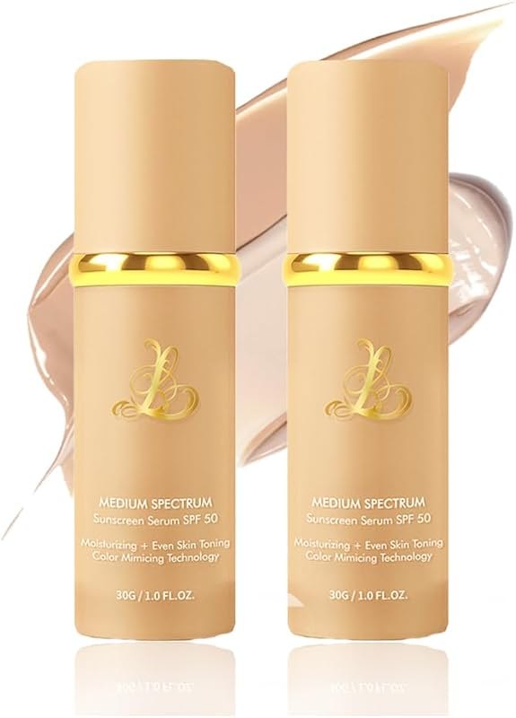 Foundation 4 in 1 - Color Changing Foundation, Medium Spectrum with SPF 50, Hypoallergenic Hydrating Liquid Concealer