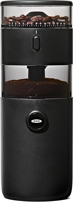 OXO Brew Compact Conical Burr Electric Coffee Bean Grinder - 50g Capacity — Burr grinders and kettles. pack for burr