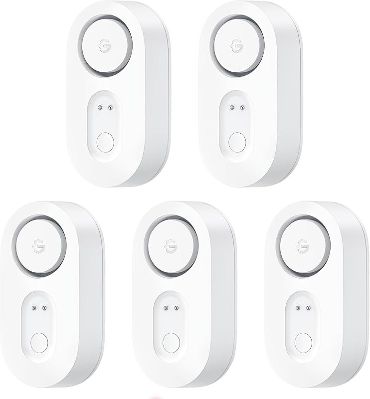 GoveeLife Upgraded Water Leak Detector with 105dB Adjustable Alarm, 5 Pack — water leak detector replacement for water
