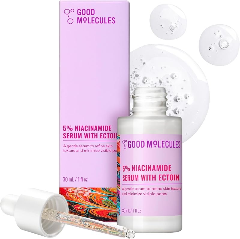 Good Molecules 5% Niacinamide Serum with Ectoin, Pore Serum, 1 fl oz