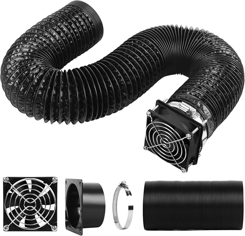 UniTak3D Smoke Exhaust Kit with Efficient Ventilation 4500RPM Fan and Pipe,Exhaust Smoke&Odors,Fan Fume Extraction Kit