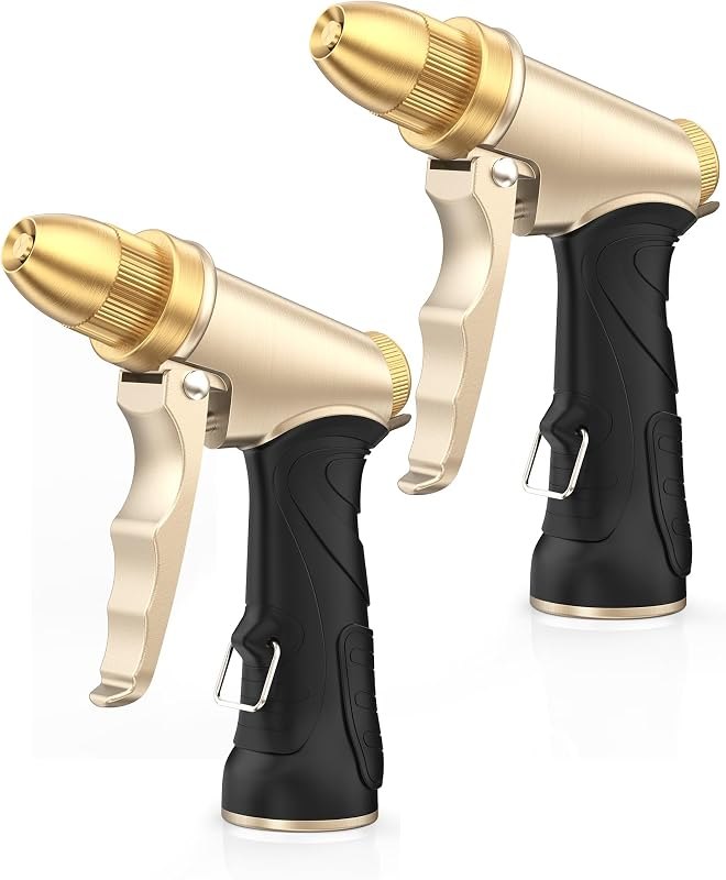 RAINPOINT Heavy Duty Metal Spray Nozzle for Garden Hose, High Pressure Garden Hose Nozzle with Adjustable Spray