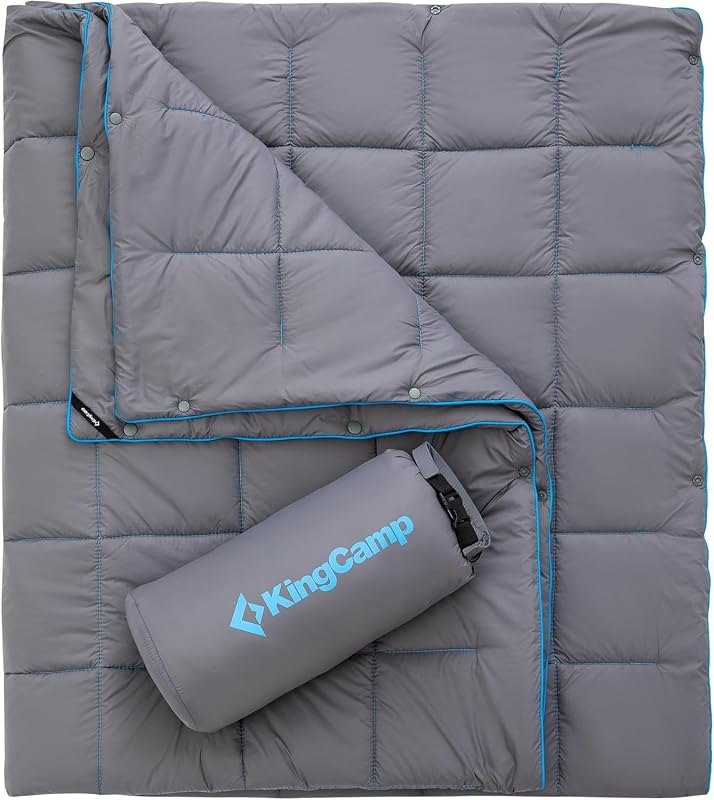 KingCamp Ultralight Camping Blanket, Wearable Packable Blanket 69" x 53" — blanket for best sleeping pad camping best