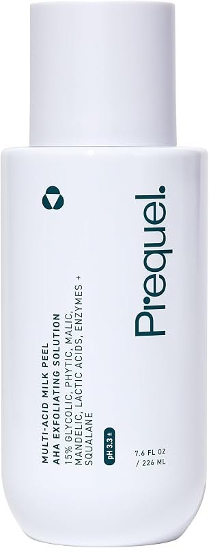 Prequel Skin Multi Acid Milk Peel - Glycolic Lactic AHA Exfoliant 7.6oz — lactic acid exfoliant heavy duty for lactic
