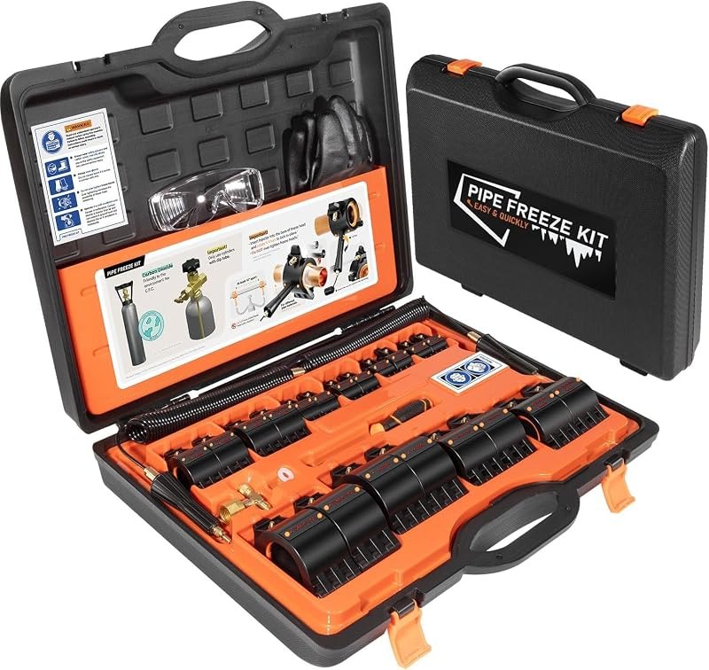 CST2 General Cold-Shot Pipe Freeze Kit, Tube Wire Plumbing Freezes Pipes from 1/8 to 2 Inch, CO2 Water Pipe Plumbing