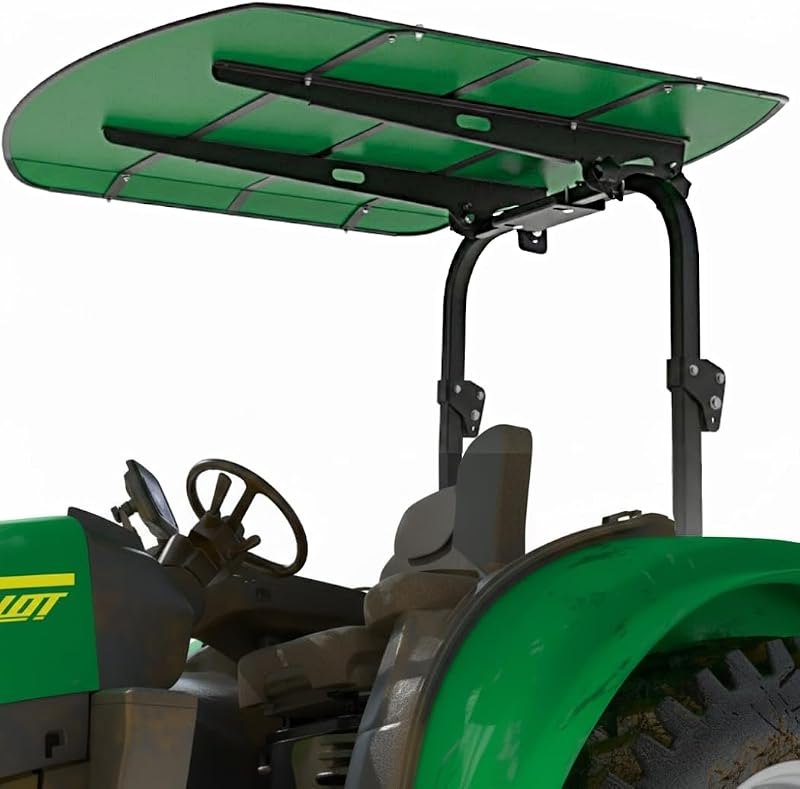 Tractor Canopy for ROPS Non-Fading High-Density Thermoplastic Mowers Tractor Sun Shade Umbrella - ROPS Tractor, Mowers