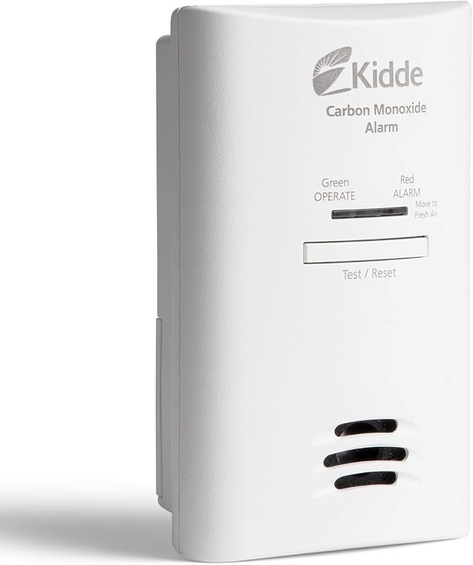 Kidde Carbon Monoxide Detector, Plug-in Carbon Monoxide Detector with AA Battery Backup, 85 dB Alarm, LED Status Light