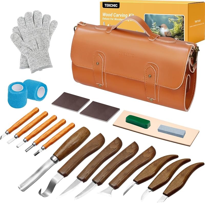 23PCS Wood Carving Kit, Wood Carving Tools — Woodworking pack for woodworking kit
