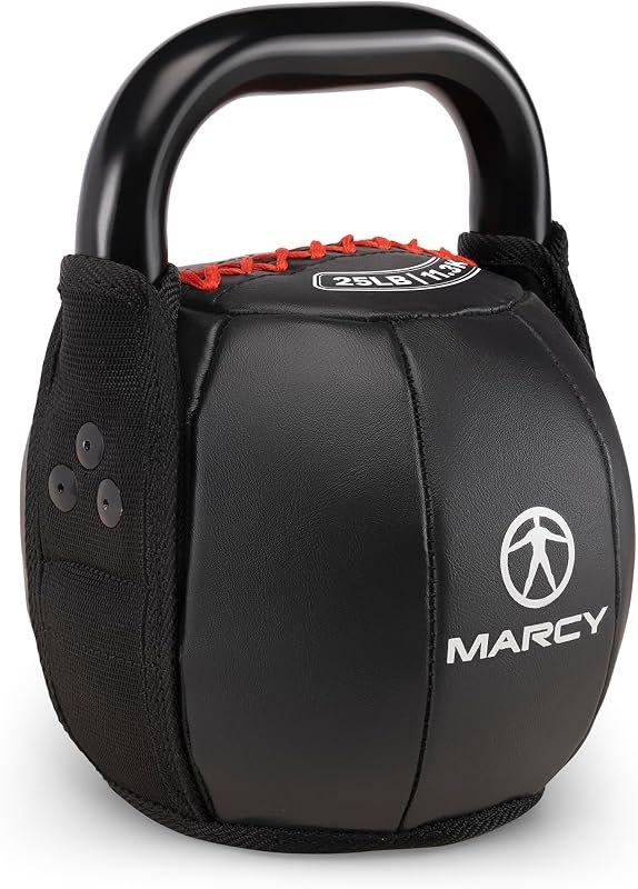 Marcy Strength Training Soft Kettlebell with Handle for Weightlifting, Conditioning, Strength and core Training 10 lbs