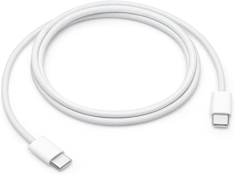 Apple 60W USB-C to USB-C Woven Charge Cable (1 m): Fast and Convenient Charging — cable for iphone pro accessories