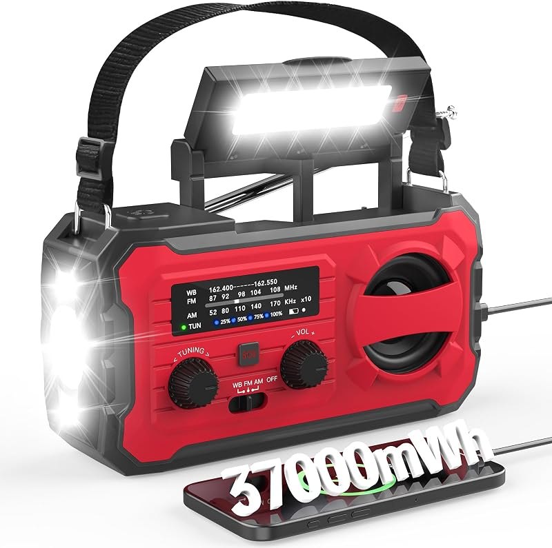 NITIGO Weather Radio, 10000mAh Large Battery Emergency Radio, Survival Gear — emergency crank radio pack for emergency