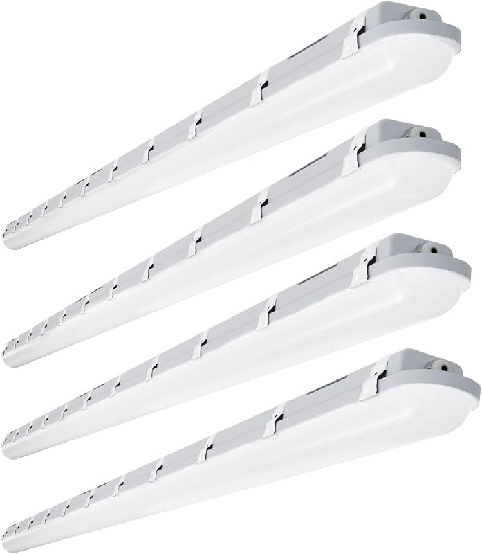 JTT 8FT LED Vapor Tight Light 120/100/80W Options, 0-10V Dimmable - 4Pack — Garage for home for garage